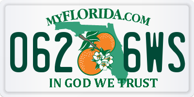 FL license plate 0626WS