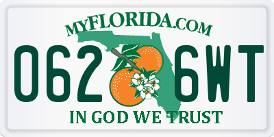 FL license plate 0626WT