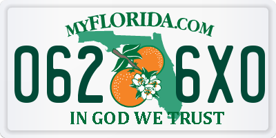 FL license plate 0626XO