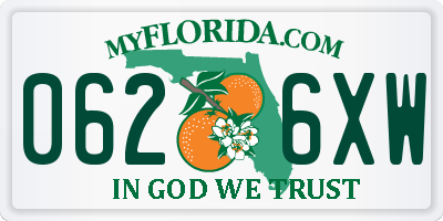FL license plate 0626XW