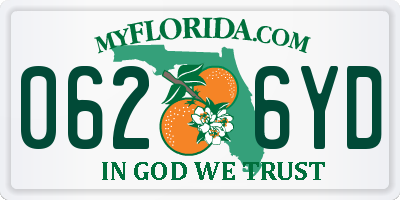 FL license plate 0626YD