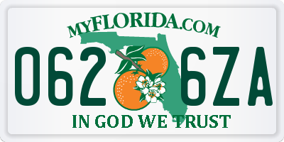 FL license plate 0626ZA