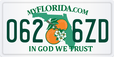 FL license plate 0626ZD