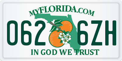 FL license plate 0626ZH
