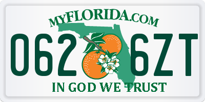 FL license plate 0626ZT