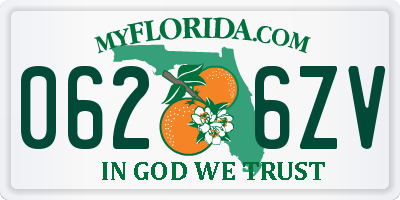 FL license plate 0626ZV