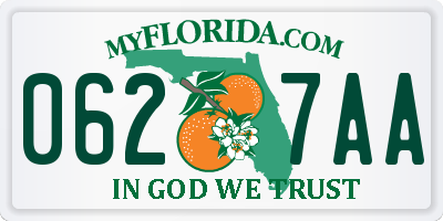 FL license plate 0627AA
