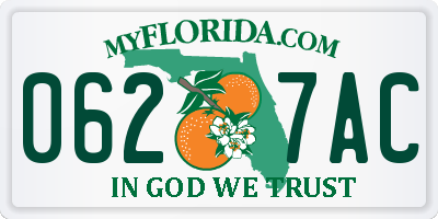 FL license plate 0627AC