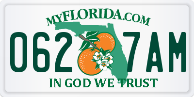 FL license plate 0627AM