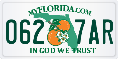 FL license plate 0627AR