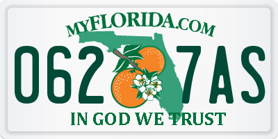 FL license plate 0627AS