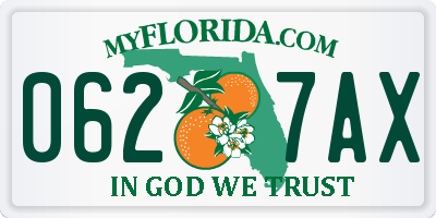 FL license plate 0627AX