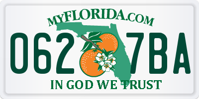 FL license plate 0627BA