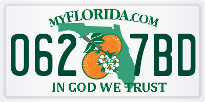 FL license plate 0627BD