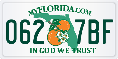 FL license plate 0627BF