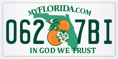 FL license plate 0627BI