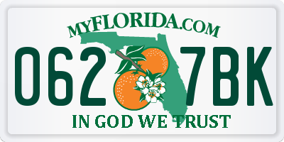 FL license plate 0627BK