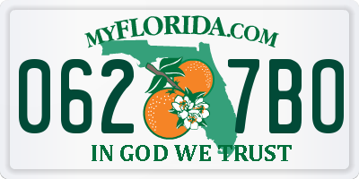 FL license plate 0627BO