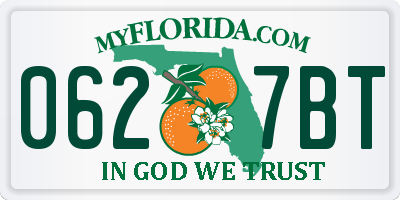 FL license plate 0627BT