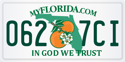 FL license plate 0627CI