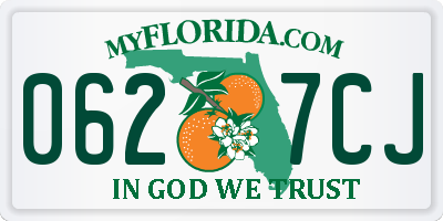 FL license plate 0627CJ