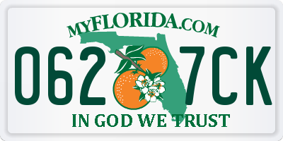 FL license plate 0627CK