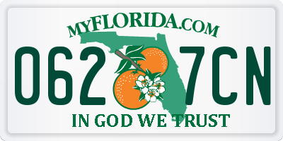 FL license plate 0627CN