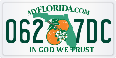 FL license plate 0627DC