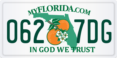 FL license plate 0627DG