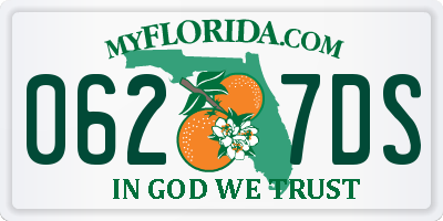 FL license plate 0627DS