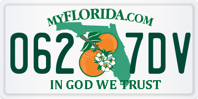 FL license plate 0627DV