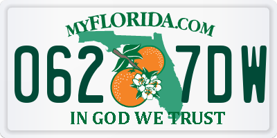 FL license plate 0627DW