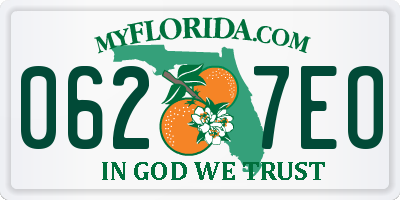 FL license plate 0627EO