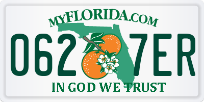 FL license plate 0627ER