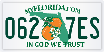 FL license plate 0627ES