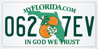 FL license plate 0627EV