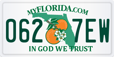 FL license plate 0627EW