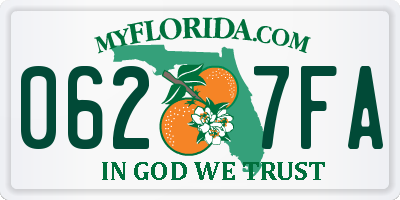 FL license plate 0627FA