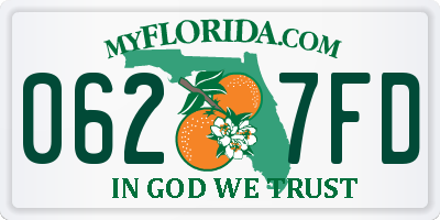 FL license plate 0627FD