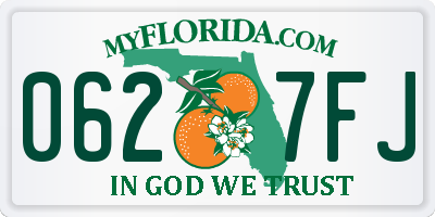 FL license plate 0627FJ