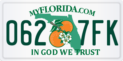 FL license plate 0627FK