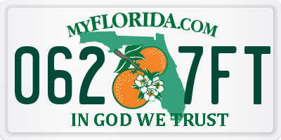 FL license plate 0627FT