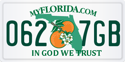 FL license plate 0627GB