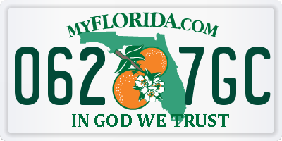 FL license plate 0627GC