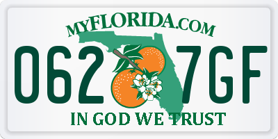 FL license plate 0627GF