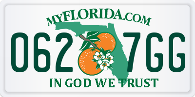 FL license plate 0627GG