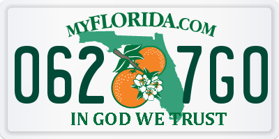 FL license plate 0627GO