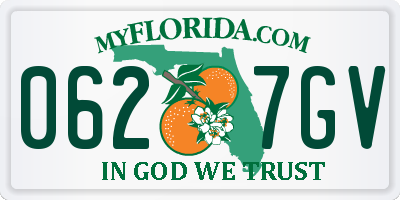 FL license plate 0627GV