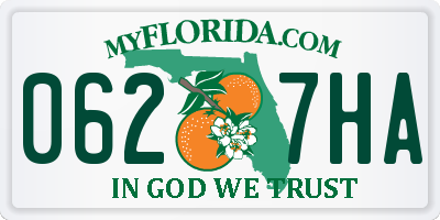 FL license plate 0627HA