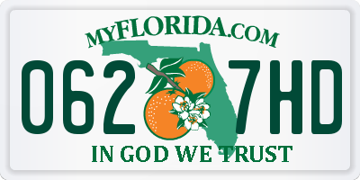 FL license plate 0627HD